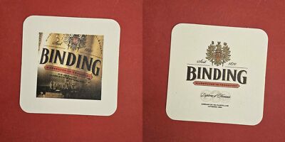 Binding Etikett Bierflasche Brauerei Bierdeckel Coaster Beermat