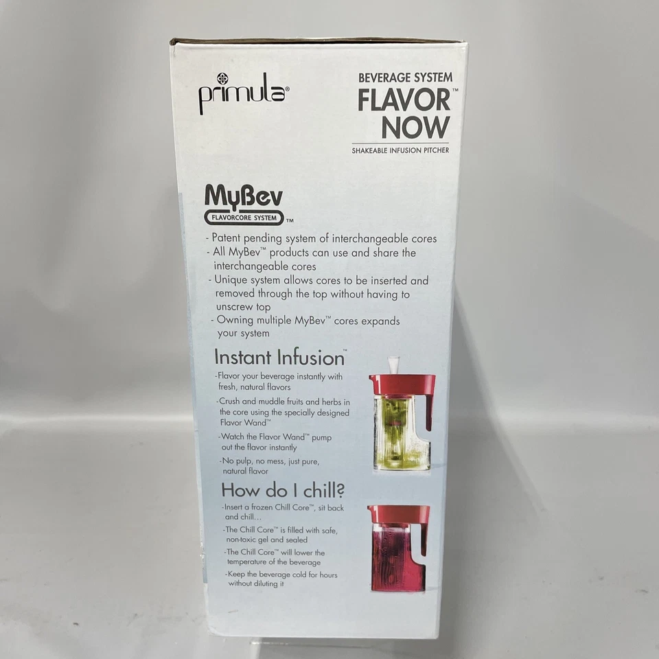 New Primula Flavor Now MyBev 2.7 Quart Pitcher Instant Shakeable Infuser Red - Image 4 of 4