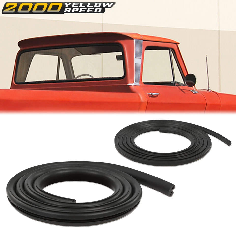 Rear Glass Small Window Weatherstrip Seal Fit For 1942-1966 Chevy GMC Pickup Foto 2 de 4