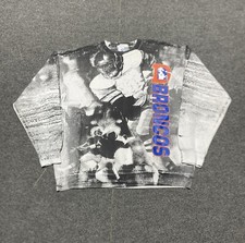 Vintage 90s Denver Broncos NFL Crewneck Sweatshirt Spellout AOP XL MINT RARE