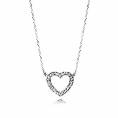 Authentic 925 SIlver Loving Hearts of PANDORA Necklace #590534CZ
