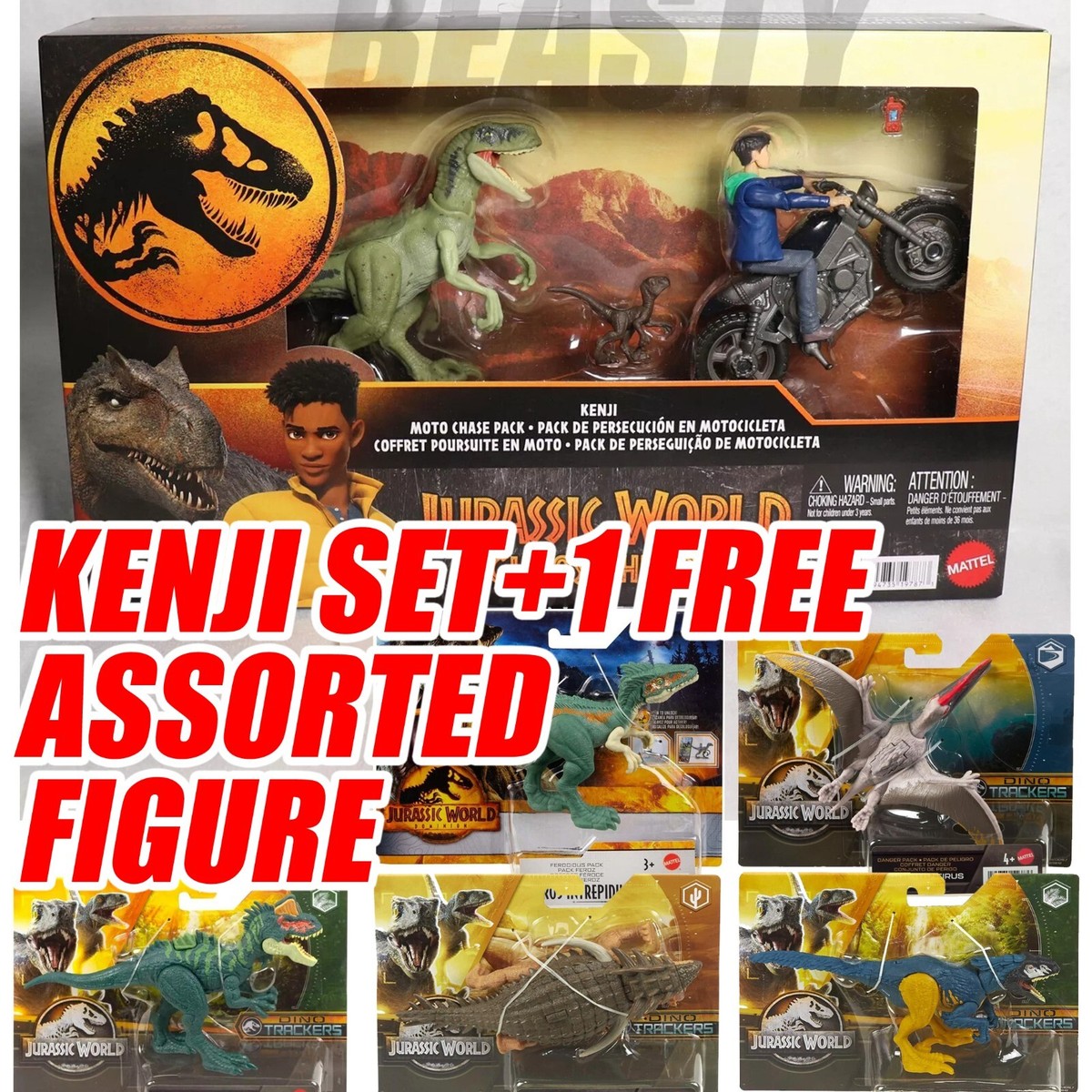 Jurassic World Chaos Theory Kenji Moto Chase Pack Action Figure 