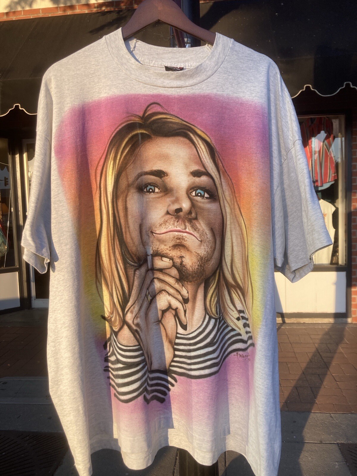 nirvana t shirt vintage Kurt Cobain 1994