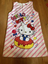 Hello Kitty Girls Dress Gown Large Pinky Kid Pink Pencil Dress