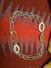 Vintage Sterling Silver 925 Silpada 35” Large Oval Link Necklace 