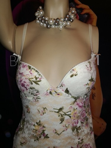 Moon River camison sujetador combinacion lenceria 85B tapiz encaje | eBay