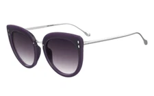 Isabel Marant IM0084/G/S 55mm Round Cat Eye Sunglasses Violet Silver / Gradient