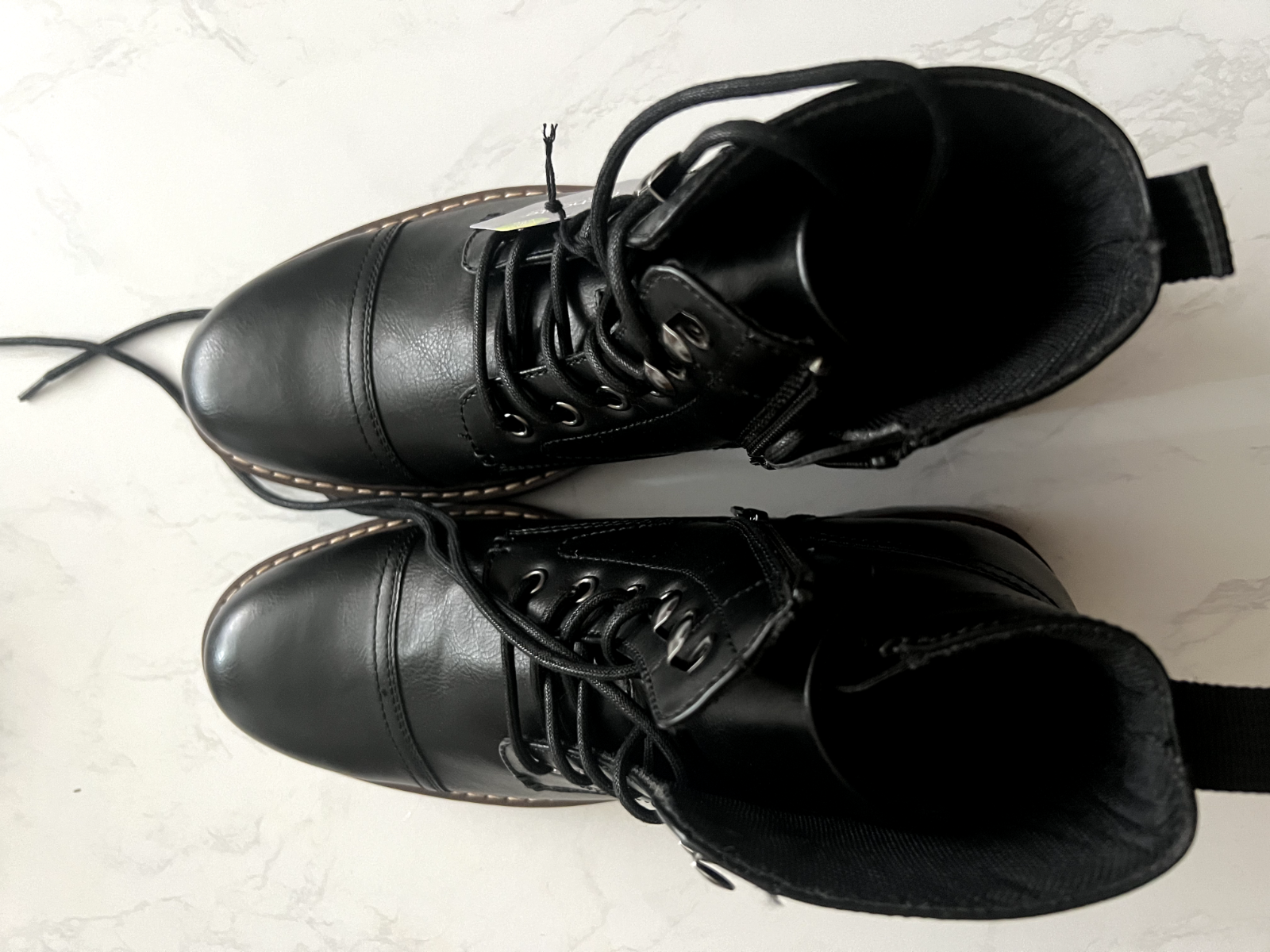 Men's Sonoma Good Black Combat Boots with Ortholite Size 8 New in Box-image