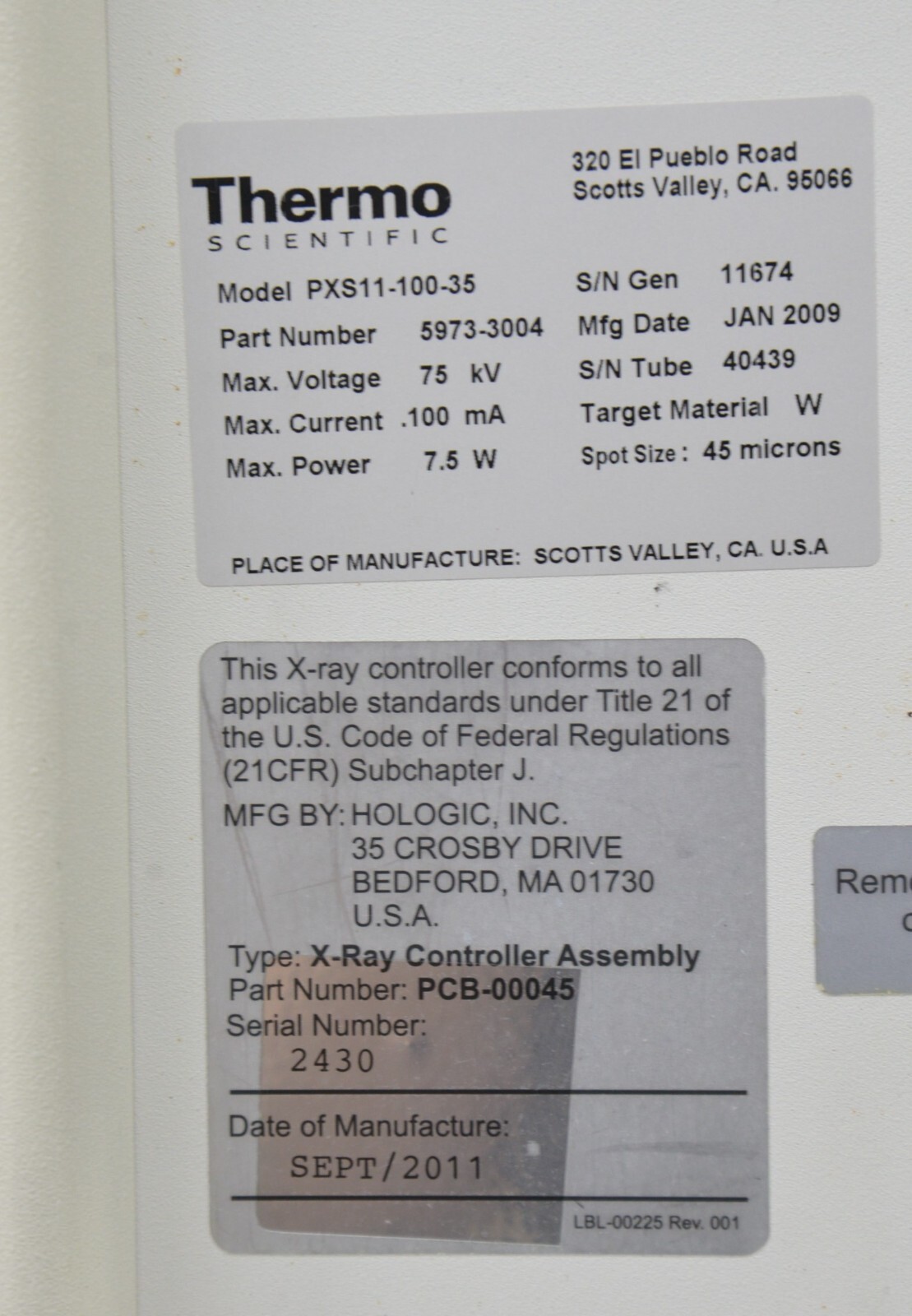 2011 Hologic Fluoroscan InSight 2 C-Arm Imaging System w/Wireless Footswitch