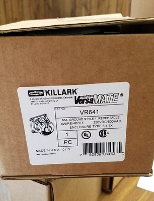 Killark VR641 AR641 ADR6044 60 amp receptacle