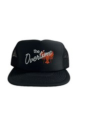 Vtg the Overtime Lobster Logo Mesh Trucker Hipster Snapback Hat Cap