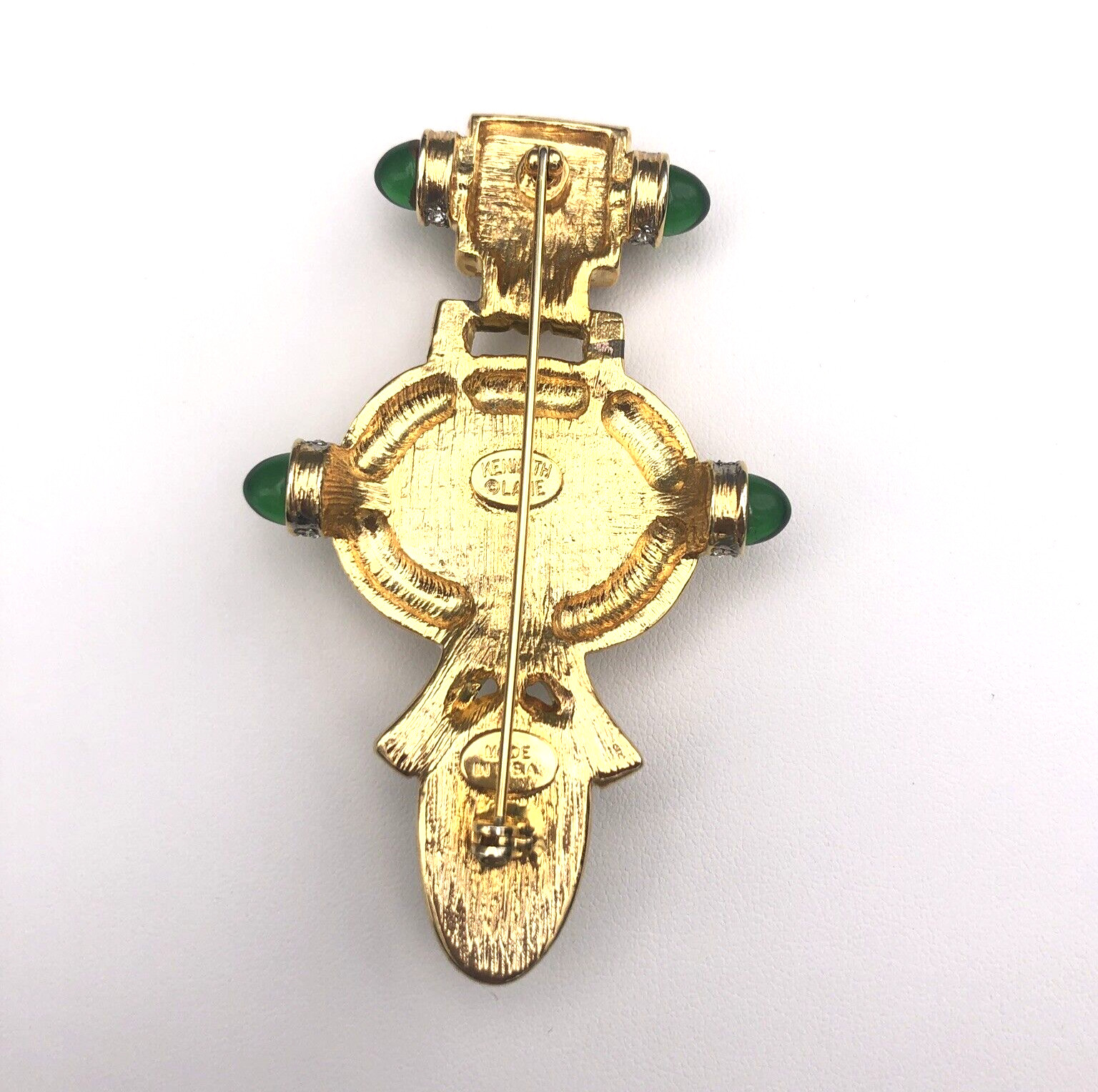 Vintage Kenneth Jay LANE KJL Brooch Gripoix Resin… - image 4