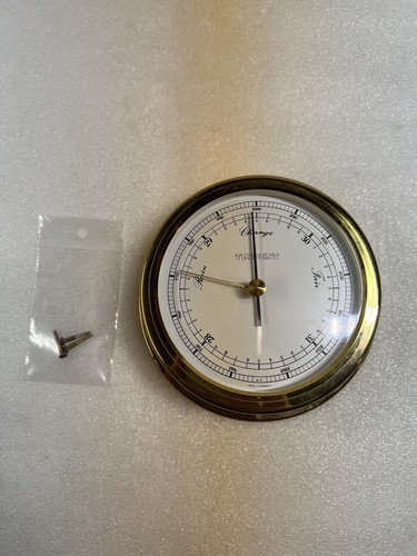 WEEMS PLATH Polished Brass BAROMETER TRIDENT COLLECTION 4" DIAL MADE IN GERMANY - Picture 10 of 10