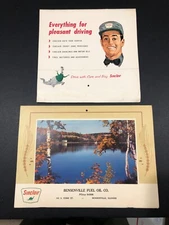 1961 Sinclair Oil Gasoline Dealer Season's Greetings Calendars...2 Items