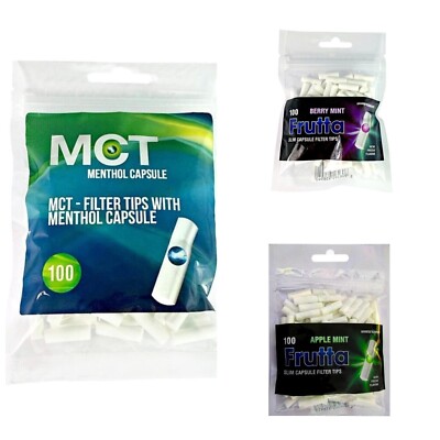 Frutta Kapsel Menthol/Beere Minze/Apfel Minze Filter Tips UK schneller kostenloser Versand