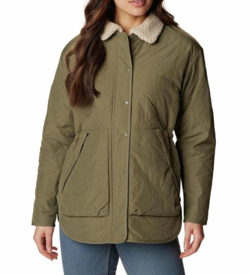 Columbia Women Birchwood Quilted Jacket Stone Green Size XL | eBay