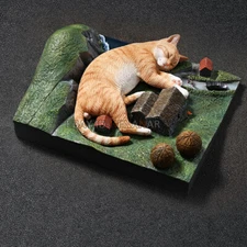 JXK 1/6 The Attacking Giant Cat Cute Animal Pet Simulation Toy Statue