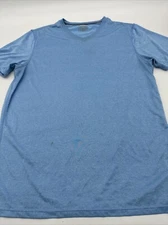 Layer 8 T-Shirt Men X-Large Blue Solid V-Neck…#9898