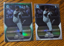 Isaiah Coupet 1st -2023 Bowman Draft Chrome Green Grass Refractor +Chrome BDC-37