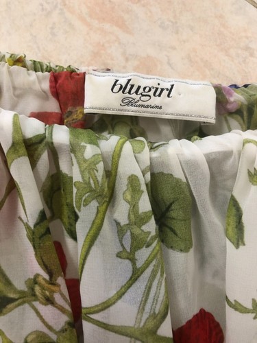 BLUGIRL BLUMARINE Maglia blusa bianca fantasia floreale multicolore Tg S/M - Foto 8 di 10
