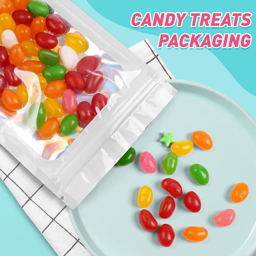 100/200X Mylar Proof Bags Pouch Lock Food Storage Foil Bag Smell Heat Seal White - Picture 6 of 17