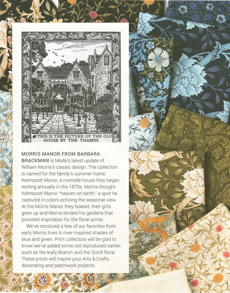 Morris Manor Moda Charm Pack 42 100% Cotton 5" Precut Fabric Squares - Image 4 of 4