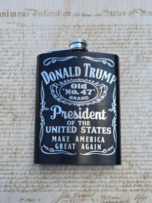 President Donald Trump Whiskey Hip Flask Old number 47 - Gift