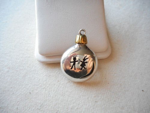 Christmas Sterling Silver Ball Ornament Brooch 060906