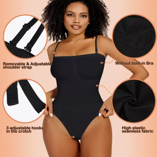 Traje para mujer sin tirantes de compresión con forma moldeador de cuerpo para el torso control de barriga - Imagen 9 de 31