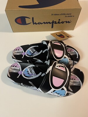 Pink Blue Champion Sandals CHAMPION CHAMPION IPO SLIDE (GS