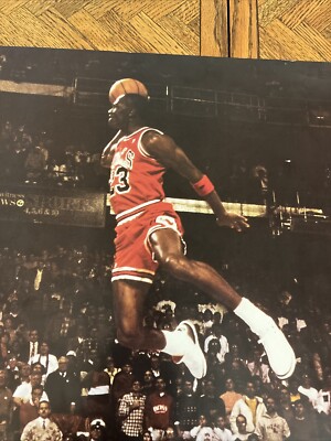 H*猫様 【額縁付き希少】NIKE マイケル・ジョーダン アート オブ ザ ダン Vintage 1992 Slam Dunk Contest Michael Jordan Half Court Day Dream