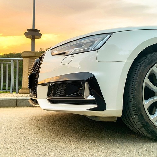 Cubierta de luz antiniebla delantera S4 negro brillante para Audi A4 B9 Sline / S4 2016-2018 - Imagen 6 de 10