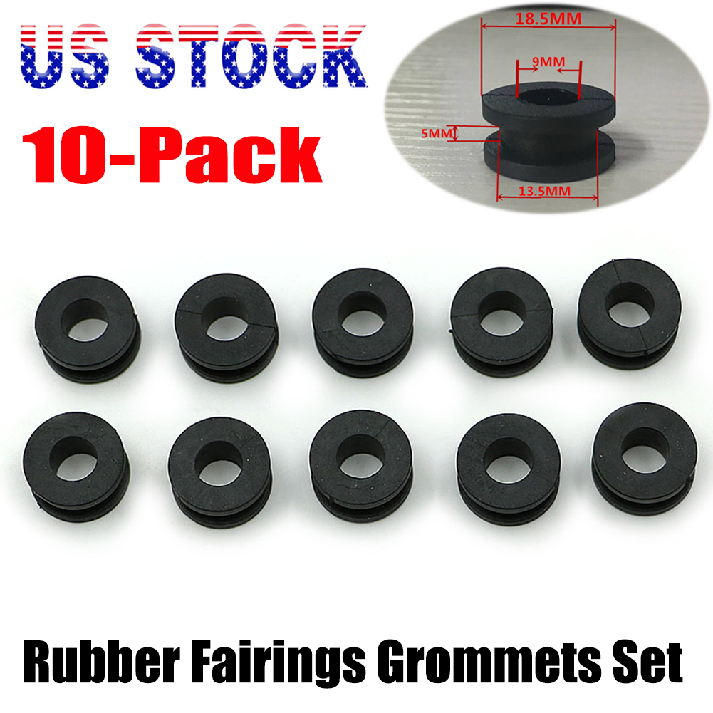 Rubber Side Cover Grommets Fairing Set For Honda Yamaha Kawasaki