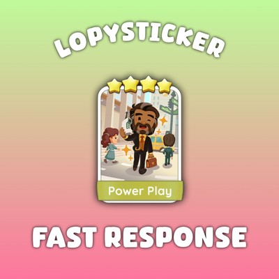 POWER PLAY - MONO GO 4 STAR STICKER   FAST RESPOND !  