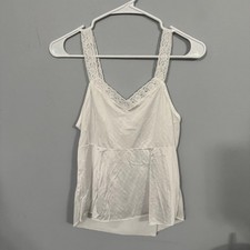 Vintage Dixie Belle White Camisole Cami Slip w/ Lace Women's Size 36 Bra Size 36
