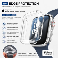 Clear watch screen protector Apple Cover 360 Protection for Series 10 9 8 7 6 5