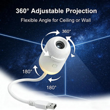 2-in-1 Galaxy Projector Night Light, USB Starry Sky Night Light Projector Lamps