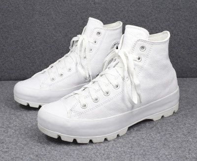 Converse Chuck Taylor Lugged High White Platform Shoes Sneakers Womens Size 10.5