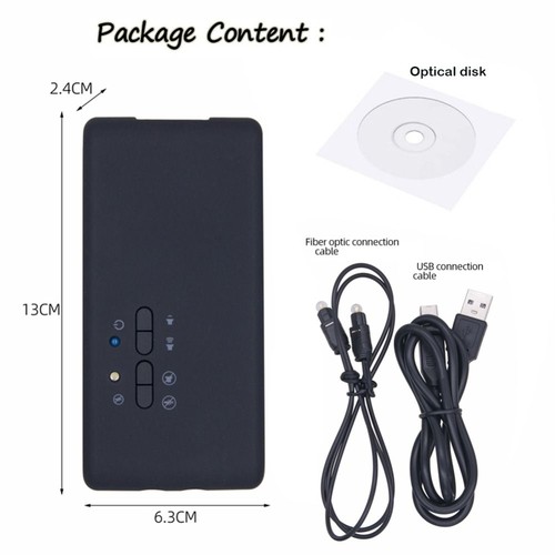 7.1 Stereo Optical Sound Card with 2 MIC Heads External Audio Card - Photo 2/9