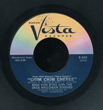 Disneyana-records-45 RPM-BUENA VISTA F441-Dick Van Dyke-(Chim Chim Cheree/Step)