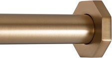 Tension Curtain Rod - Hexagonal Spring Tension Rod for Windows or Shower, 54 to