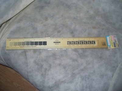 Staedtler 18'' Graphic Arts Ruler with Graphic Arts References printed on NIP