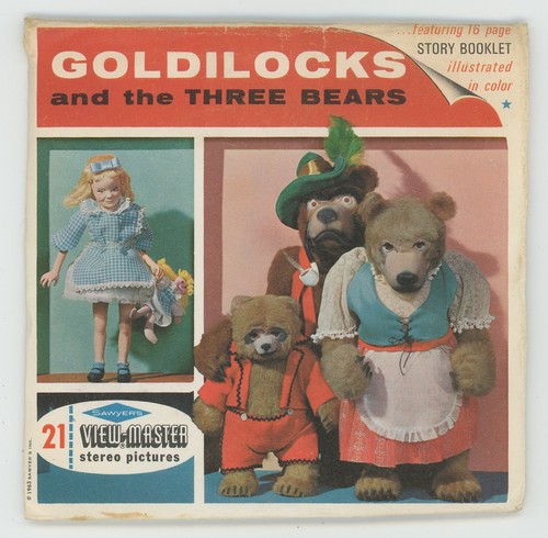 Boucles D'Or Et The Three Ours 1963 Sawyer's View-Master Paquet B-317 - Photo 1 sur 2