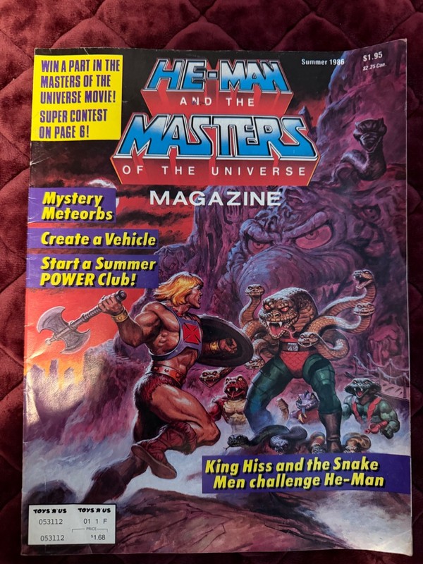 He-Man & Masters Of The Universe Magazine #7 Summer 1986 w/ Fold Out Posters
