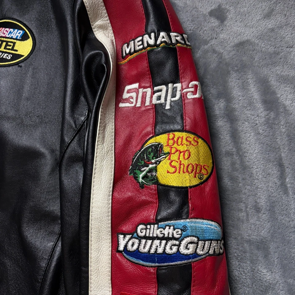 Chaqueta de cuero vintage Nextel Cup Series para hombre 2XL NASCAR Dale Earnhardt Jr. #8 Foto 4 de 4