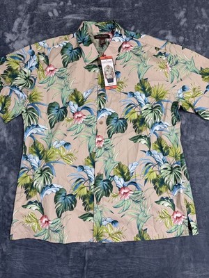 Cooke Street Hawaiian Islands Mens XXL Tropical Floral Button-Up Shirt NWT
