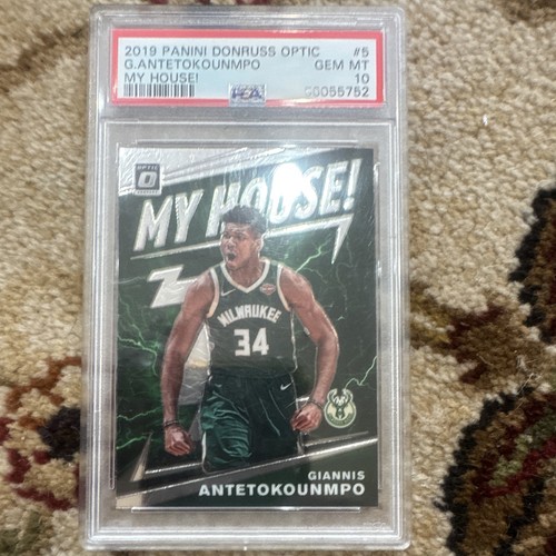2019 PANINI DONRUSS OPTIC MY HOUSE! #5 GIANNIS ANTETOKOUNMPO PSA 10