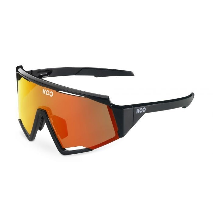 Koo Spectro Sunglasses Black Frame Red Mirror Lenses