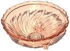 Vintage Jeannette Pink Depression Glass Pedestal Petal Swirl Candy Dish Bowl — photo 2
