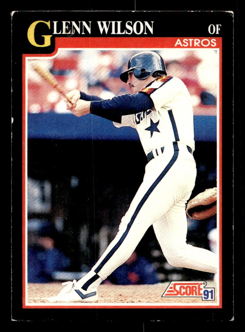 1991 Score - Glenn Wilson Baseball card #298 Houston Astros Raw Trading Card